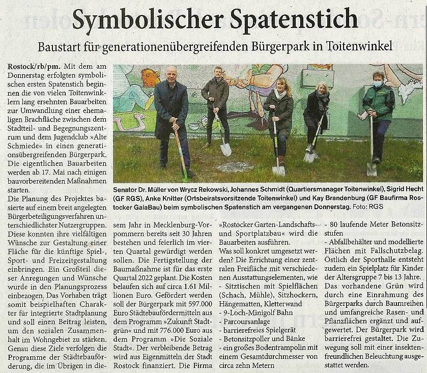PRESSE Blitz am Sonntag09052021 Rostocker Galabau